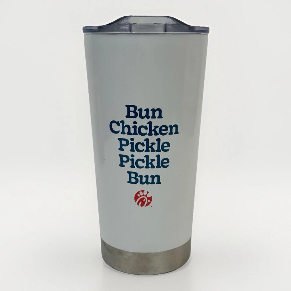 🐔🥪 NEW Chick-fil-A 20oz Stainless Steel Tumbler w/ Lid – Famous Chicken Sandwi